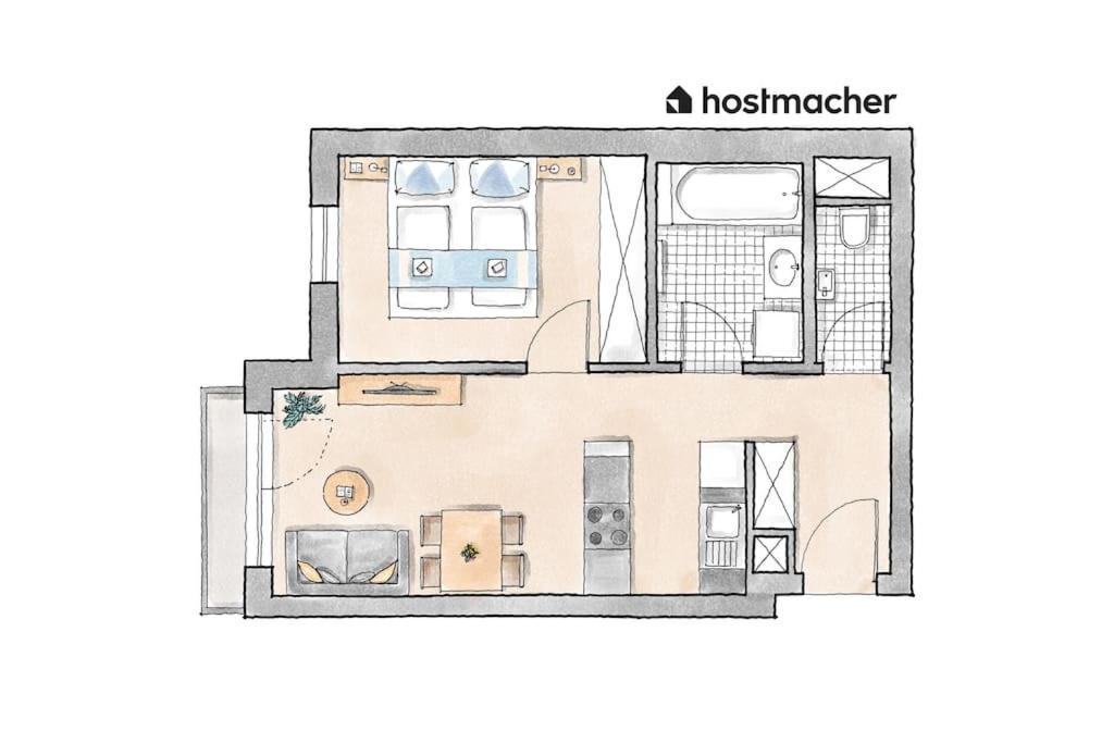 Urban 1Br Retreat, Easy City Link By Hm Wien Exteriör bild